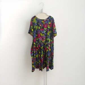 Hunters Run Vintage 2X Cotton Dress Cottagecore Boho Prairie  Maxi Floral‎